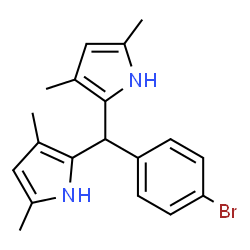 ChemSpider 2D Image | 2,2'-[(4-Bromophenyl)methylene]bis(3,5-dimethyl-1H-pyrrole) | C19H21BrN2