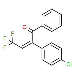 ChemSpider 2D Image | (2Z)-2-(4-Chlorophenyl)-4,4,4-trifluoro-1-phenyl-2-buten-1-one | C16H10ClF3O