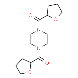 ChemSpider 2D Image | 1,4-BIS((TETRAHYDROFURAN-2-YL)CARBONYL)PIPERAZINE | C14H22N2O4