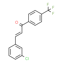 ChemSpider 2D Image | (2E)-3-(3-Chlorophenyl)-1-[4-(trifluoromethyl)phenyl]-2-propen-1-one | C16H10ClF3O
