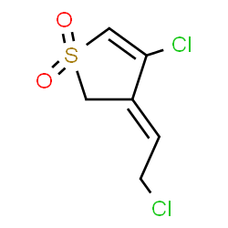 ChemSpider 2D Image | (3E)-4-Chloro-3-(2-chloroethylidene)-2,3-dihydrothiophene 1,1-dioxide | C6H6Cl2O2S