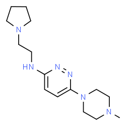 ChemSpider 2D Image | 6-(4-methylpiperazin-1-yl)-N-(2-pyrrolidin-1-ylethyl)pyridazin-3-amine | C15H26N6