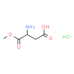 ChemSpider 2D Image | 3-Amino-4-methoxy-4-oxobutanoic acid hydrochloride (1:1) | C5H10ClNO4