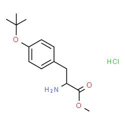ChemSpider 2D Image | Methyl O-(2-methyl-2-propanyl)tyrosinate hydrochloride (1:1) | C14H22ClNO3