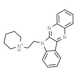 ChemSpider 2D Image | 1-[2-(6H-Indolo[2,3-b]quinoxalin-6-yl)ethyl]piperidinium | C21H23N4