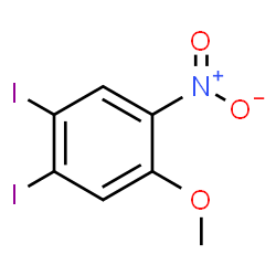 ChemSpider 2D Image | 1,2-Diiodo-4-methoxy-5-nitrobenzene | C7H5I2NO3
