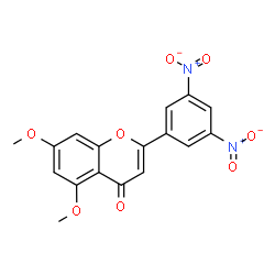 ChemSpider 2D Image | 2-(3,5-Dinitrophenyl)-5,7-dimethoxy-4H-chromen-4-one | C17H12N2O8