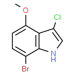 ChemSpider 2D Image | 7-Bromo-3-chloro-4-methoxy-1H-indole | C9H7BrClNO