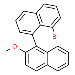 ChemSpider 2D Image | 8'-Bromo-2-methoxy-1,1'-binaphthalene | C21H15BrO