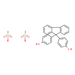 ChemSpider 2D Image | 4,4'-(9H-Fluorene-9,9-diyl)diphenol - methanesulfonic acid (1:2) | C27H26O8S2