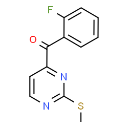 ChemSpider 2D Image | (2-Fluorophenyl)[2-(methylsulfanyl)-4-pyrimidinyl]methanone | C12H9FN2OS