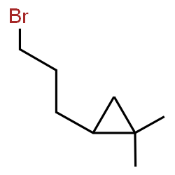 ChemSpider 2D Image | 2-(3-Bromopropyl)-1,1-dimethylcyclopropane | C8H15Br