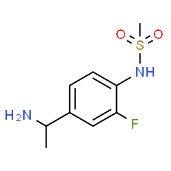 ChemSpider 2D Image | N-[4-(1-Aminoethyl)-2-fluorophenyl]methanesulfonamide | C9H13FN2O2S