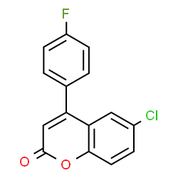 ChemSpider 2D Image | 6-Chloro-4-(4-fluorophenyl)-2H-chromen-2-one | C15H8ClFO2