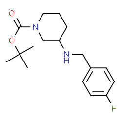 ChemSpider 2D Image | 1-BOC-3-(4-FLUORO-BENZYLAMINO)-PIPERIDINE | C17H25FN2O2