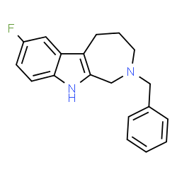 ChemSpider 2D Image | 2-Benzyl-7-fluoro-1,2,3,4,5,10-hexahydroazepino[3,4-b]indole | C19H19FN2