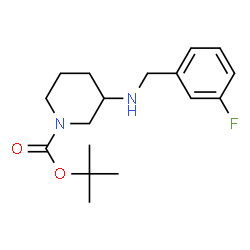 ChemSpider 2D Image | 1-BOC-3-(3-FLUORO-BENZYLAMINO)-PIPERIDINE | C17H25FN2O2