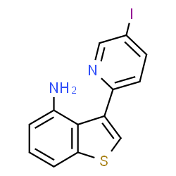 ChemSpider 2D Image | 3-(5-Iodo-2-pyridinyl)-1-benzothiophen-4-amine | C13H9IN2S