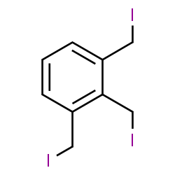ChemSpider 2D Image | 1,2,3-Tris(iodomethyl)benzene | C9H9I3