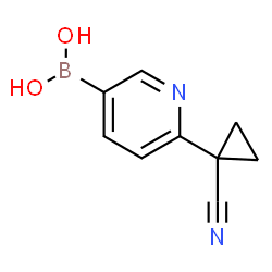 ChemSpider 2D Image | (6-(1-Cyanocyclopropyl)pyridin-3-yl)boronic acid | C9H9BN2O2