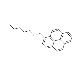 ChemSpider 2D Image | 1-{[(5-Bromopentyl)oxy]methyl}pyrene | C22H21BrO