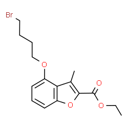 ChemSpider 2D Image | Ethyl 4-(4-bromobutoxy)-3-methyl-1-benzofuran-2-carboxylate | C16H19BrO4