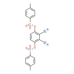 ChemSpider 2D Image | 2,3-Dicyano-1,4-phenylene bis(4-methylbenzenesulfonate) | C22H16N2O6S2