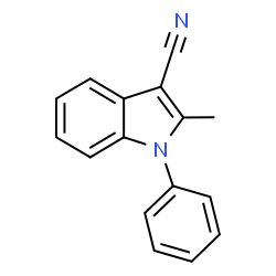 ChemSpider 2D Image | 2-Methyl-1-phenyl-1H-indole-3-carbonitrile | C16H12N2