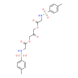 ChemSpider 2D Image | 2-Oxo-1,3-propanediyl bis({[(4-methylphenyl)sulfonyl]amino}acetate) | C21H24N2O9S2