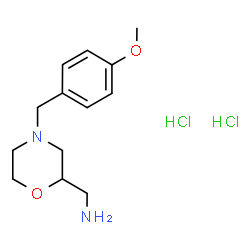 ChemSpider 2D Image | 1-[4-(4-Methoxybenzyl)-2-morpholinyl]methanamine dihydrochloride | C13H22Cl2N2O2