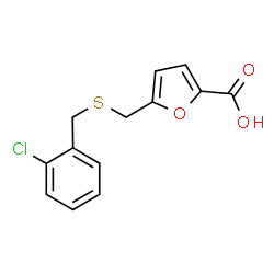 ChemSpider 2D Image | 5-{[(2-Chlorobenzyl)sulfanyl]methyl}-2-furoic acid | C13H11ClO3S
