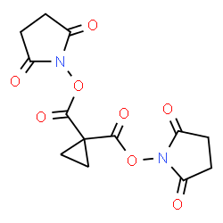 ChemSpider 2D Image | 1,1'-[1,1-Cyclopropanediylbis(carbonyloxy)]di(2,5-pyrrolidinedione) | C13H12N2O8