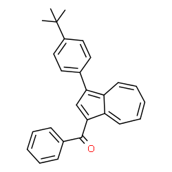 ChemSpider 2D Image | {3-[4-(2-Methyl-2-propanyl)phenyl]-1-azulenyl}(phenyl)methanone | C27H24O