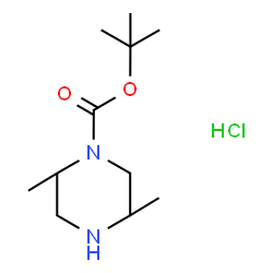ChemSpider 2D Image | tert-Butyl 2,5-dimethylpiperazine-1-carboxylate hydrochloride | C11H23ClN2O2
