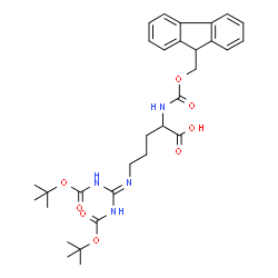 ChemSpider 2D Image | N~5~-(N,N'-Bis{[(2-methyl-2-propanyl)oxy]carbonyl}carbamimidoyl)-N~2~-[(9H-fluoren-9-ylmethoxy)carbonyl]ornithine | C31H40N4O8