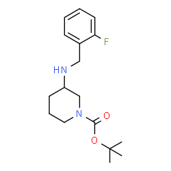 ChemSpider 2D Image | 2-Methyl-2-propanyl 3-[(2-fluorobenzyl)amino]-1-piperidinecarboxylate | C17H25FN2O2