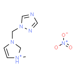 ChemSpider 2D Image | 1-Methyl-3-(1H-1,2,4-triazol-1-ylmethyl)-2,3-dihydro-1H-imidazol-1-ium nitrate | C7H12N6O3