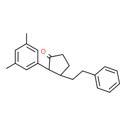 ChemSpider 2D Image | 2-(3,5-Dimethylphenyl)-3-(2-phenylethyl)cyclopentanone | C21H24O