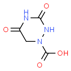 ChemSpider 2D Image | 3,5-Dioxo-1,2,4-triazinane-1-carboxylic acid | C4H5N3O4