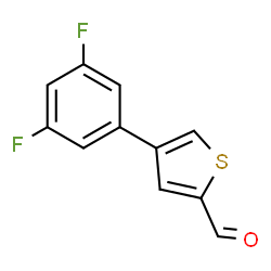 ChemSpider 2D Image | 4-(3,5-Difluorophenyl)-2-thiophenecarbaldehyde | C11H6F2OS