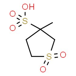 ChemSpider 2D Image | 3-Methyltetrahydro-3-thiophenesulfonic acid 1,1-dioxide | C5H10O5S2