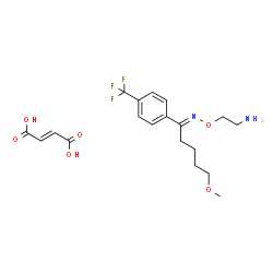 ChemSpider 2D Image | 2-{[(E)-{5-Methoxy-1-[4-(trifluoromethyl)phenyl]pentylidene}amino]oxy}ethanamine (2E)-2-butenedioate (1:1) | C19H25F3N2O6