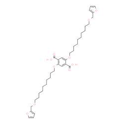 ChemSpider 2D Image | 2,5-Bis{[10-(2-furylmethoxy)decyl]oxy}terephthalic acid | C38H54O10