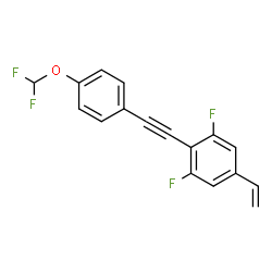 ChemSpider 2D Image | 2-{[4-(Difluoromethoxy)phenyl]ethynyl}-1,3-difluoro-5-vinylbenzene | C17H10F4O