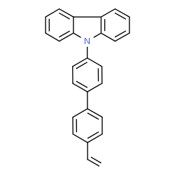 ChemSpider 2D Image | 9-(4'-Vinyl-4-biphenylyl)-9H-carbazole | C26H19N