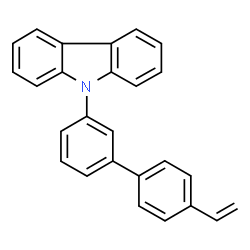ChemSpider 2D Image | 9-(4'-Vinyl-3-biphenylyl)-9H-carbazole | C26H19N