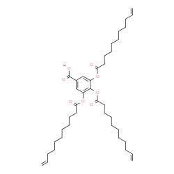 ChemSpider 2D Image | Methyl 3,4,5-tris(10-undecenoyloxy)benzoate | C41H62O8