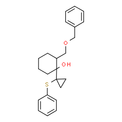 ChemSpider 2D Image | 2-[(Benzyloxy)methyl]-1-[1-(phenylsulfanyl)cyclopropyl]cyclohexanol | C23H28O2S
