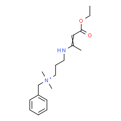 ChemSpider 2D Image | N-Benzyl-3-[(4-ethoxy-4-oxo-2-buten-2-yl)amino]-N,N-dimethyl-1-propanaminium | C18H29N2O2