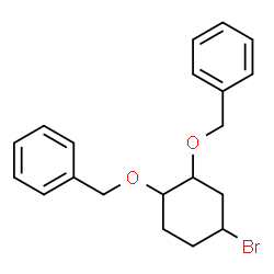 ChemSpider 2D Image | 1,1'-[(4-Bromo-1,2-cyclohexanediyl)bis(oxymethylene)]dibenzene | C20H23BrO2